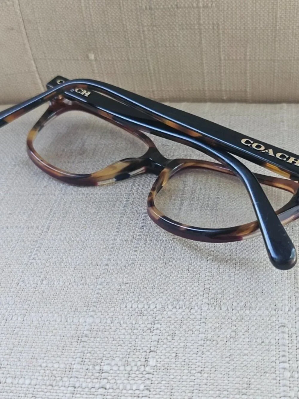 Coach Glasses Frame Aubgn Navy Tort Varsity Stripe Eye Wear HC6103 Eyeglasses - Picture 8 of 13